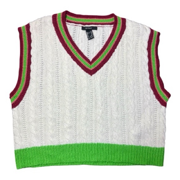 Forever 21 Tops - FOREVER 21 Varsity Knit Vest